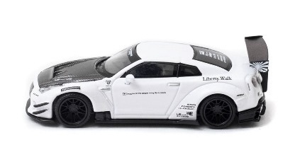  超レア品！1円スタート L MINI GT 1/64 LB★WORKS Nissan GT-R White Type2の画像3