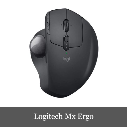 Logitech Mx Ergo Wireless ワイヤレスマウス トラックボール Windows Mac iPad OS 対応 ブラック 一年保証輸入品の画像1