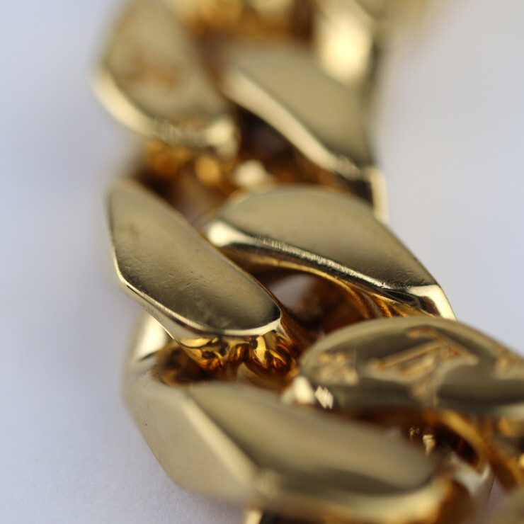  beautiful goods LOUIS VUITTON Louis Vuitton brass re chain links bracele M00306 #L metal Gold monogram pattern [ genuine article guarantee ]