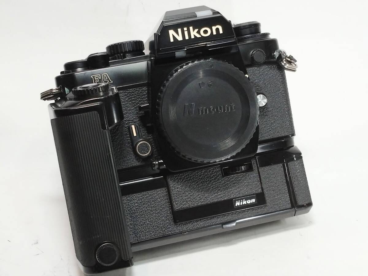 【極上美品／動作良好】 ニコン Nikon FA ブラックボディー+MD-15+MF-16 1/4000s搭載の希少なマルチニコンFAの綺麗な逸品！#2422