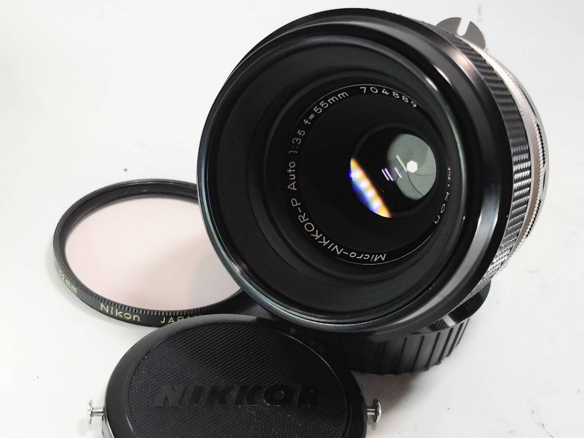 【外観コレクション級・光学美品／動作良好】 ニコン Nikon（非Ai）Micro-NIKKOR-P・Auto 55mm f3.5 グッドコンディションの逸品！ #2418の画像1