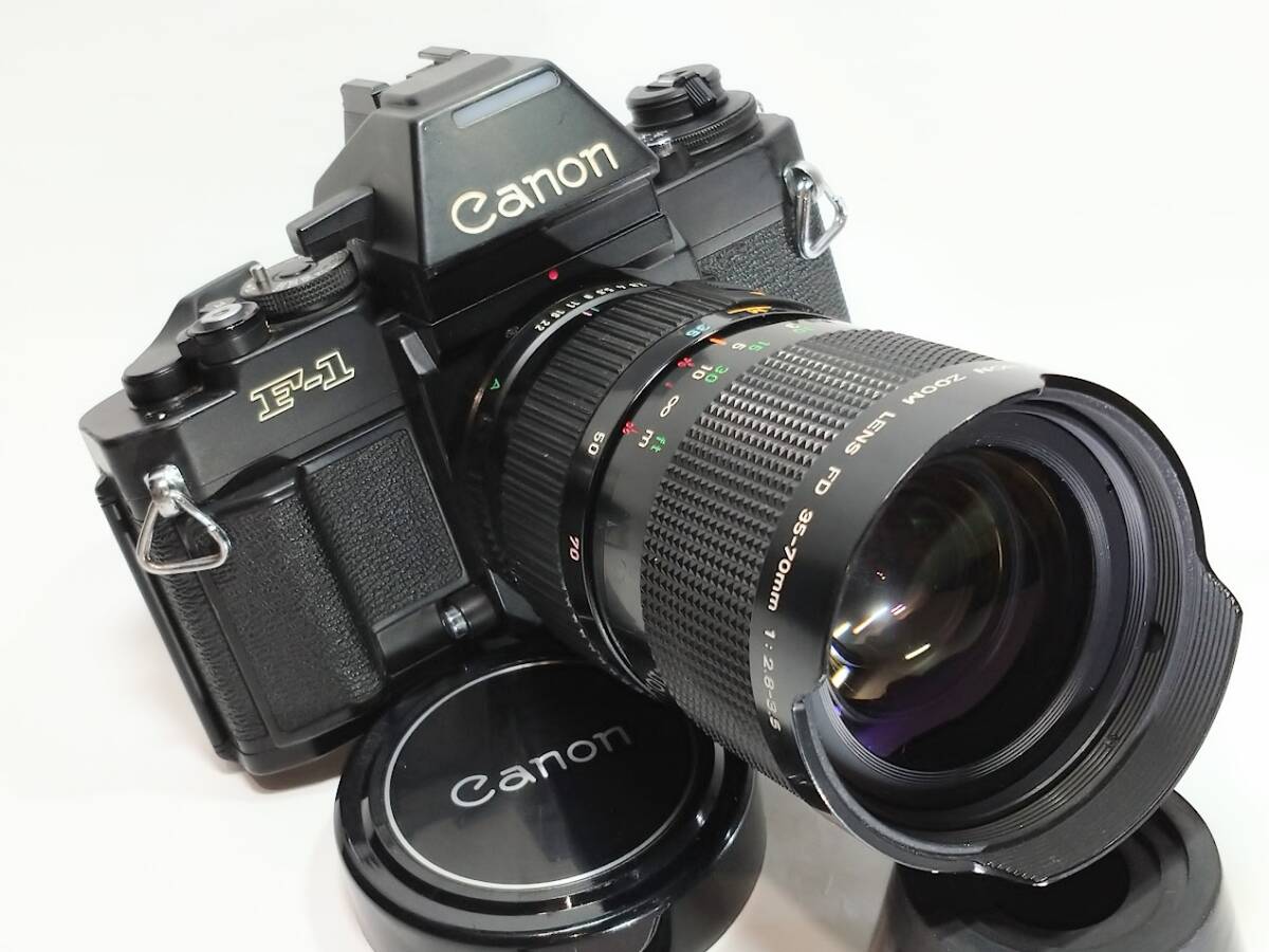 ★極上美品・レアレンズセット/動作確認済★ Canon キャノン New F-1 AEファインダーFN + 35-70mm f2.8-3.5 キャノンの名機New F-1！#2428_画像1
