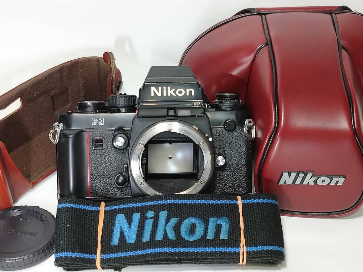 【極上美品・ケース付／動作確認済】 ニコン Nikon F3 HP ボディー+データバックMF-14 80年代を代表するニコンの誇る名機F3の逸品！#2440の画像1