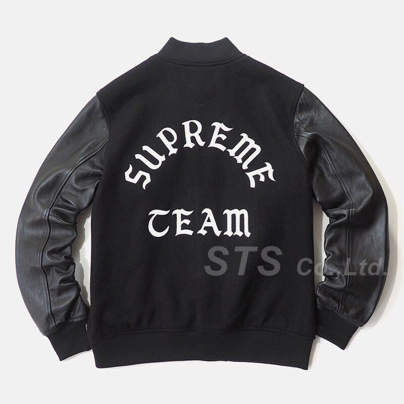 Supreme Wool Varsity Jacket ブラック Sサイズ 新品未使用_画像2