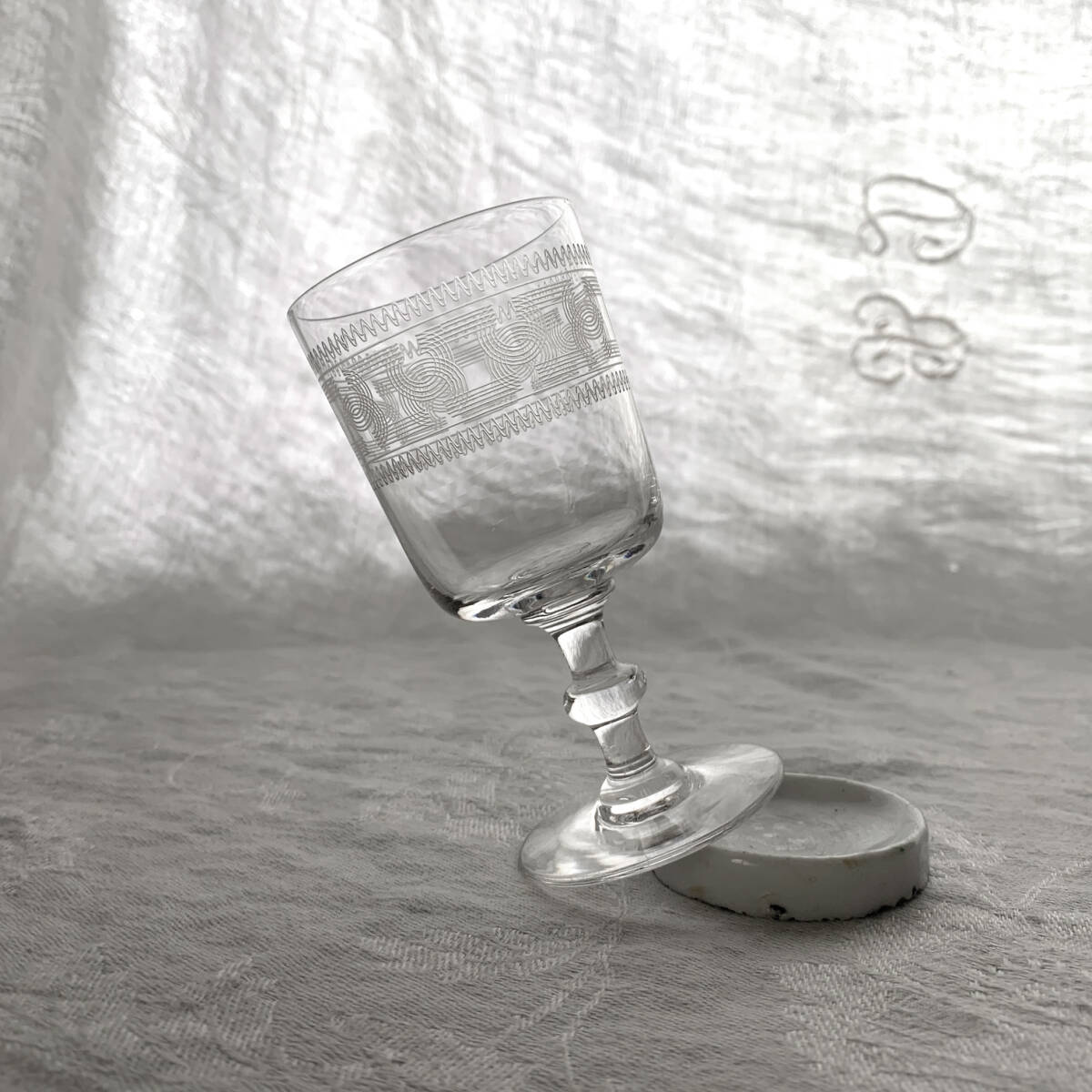 稀少 フランス 1903s OLD BACCARAT オールド バカラ モデル名「3458」 10.5cm グラス クリスタル ワイン アンティーク 3_画像1