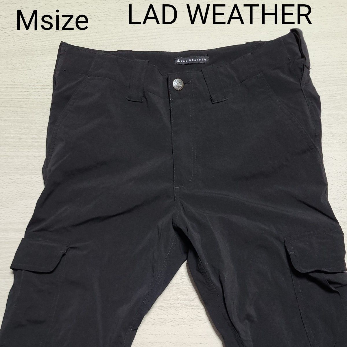 LAD WEATHER ラドウェザー メンズ　パンツ ブラック Mサイズ　股下70cm　防風トレッキングパンツ 