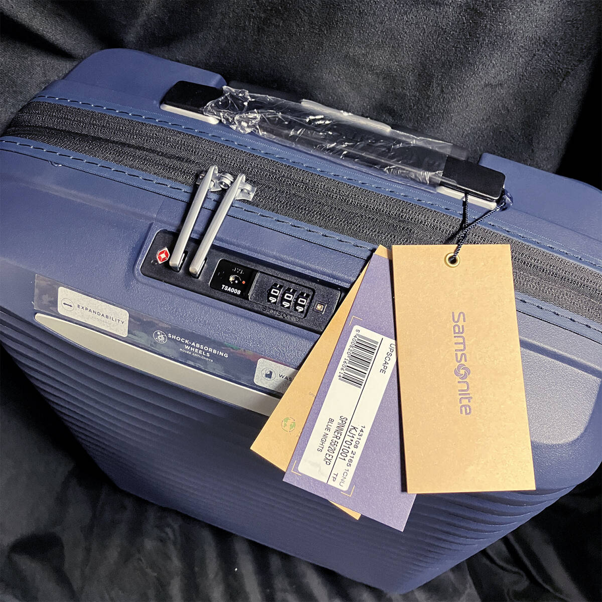 Samsonite サムソナイト スーツケース 超軽量2.3kg UPSCAPE Spinner 55 アップスケープ スピナー55 合計寸法115cm 機内持込可 未使用品の画像7