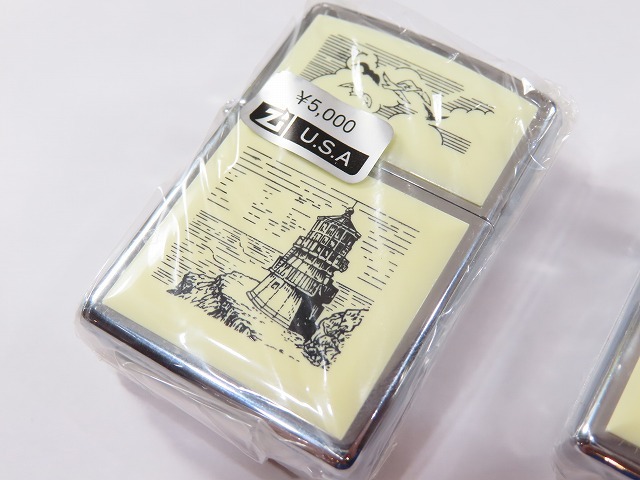 ★コレクター放出デッドストック！ Zippo/ジッポ 2個セット！ 2000年頃製 ライトハウス＆ドルフィン★84_画像3