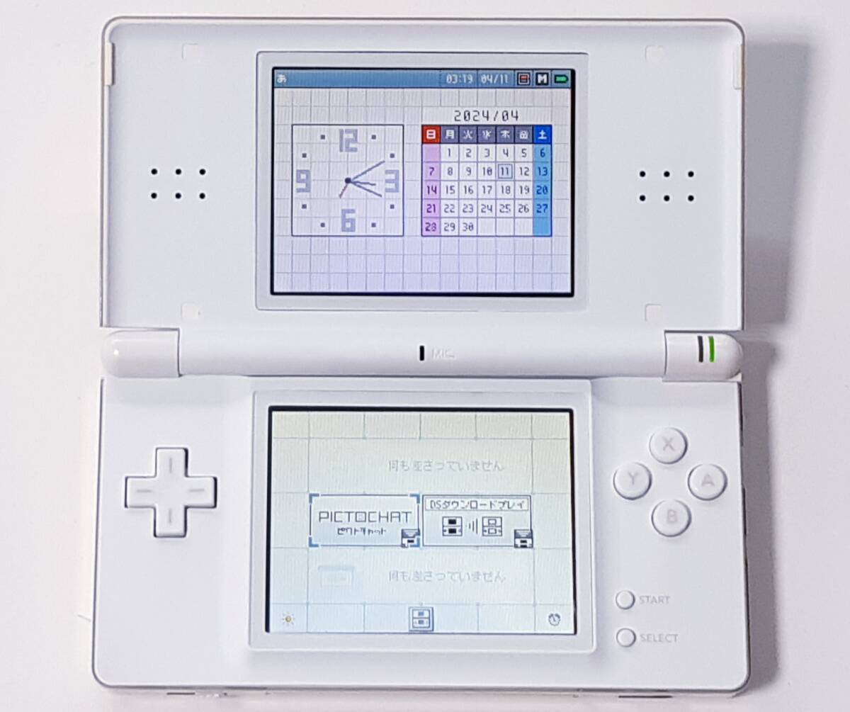 【動作確認済み】《綺麗》Nintendo 任天堂 DSliteクリスタルホワイト本体＋付属品 の画像4