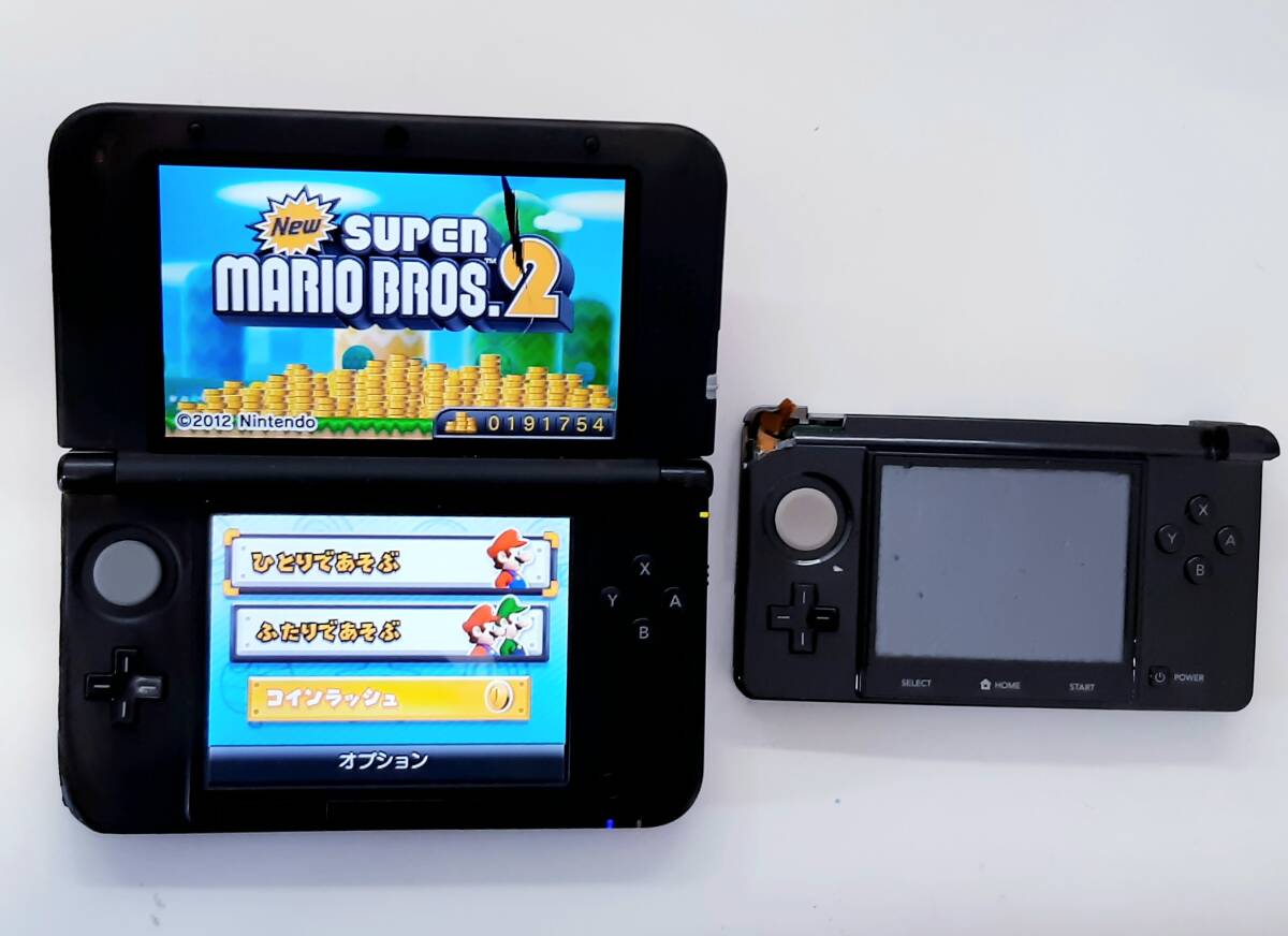 【ジャンク扱い】《合計2台》Nintendo 任天堂 3ＤＳＬＬ本体 ＋3DS下本体_画像2