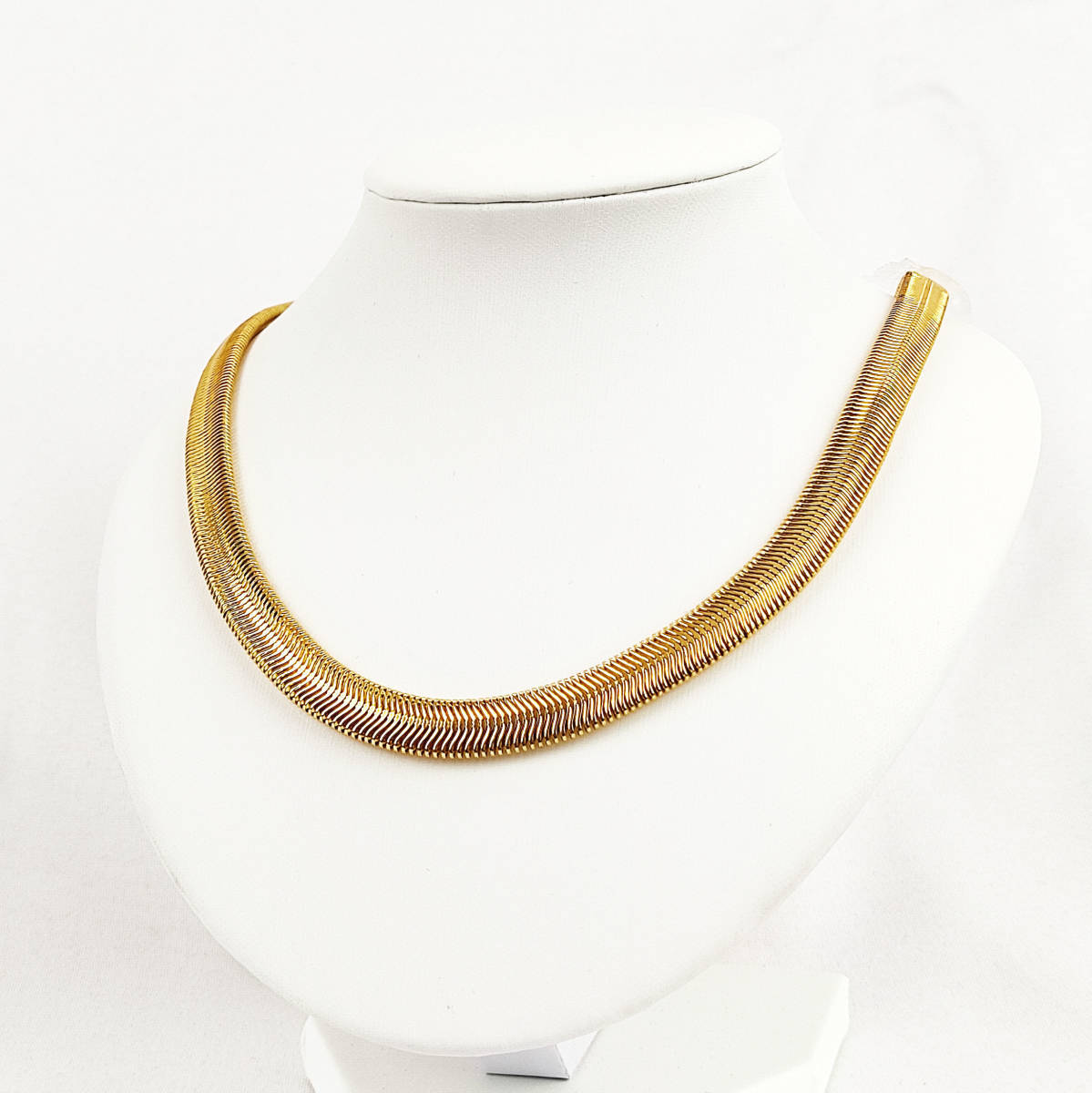 真贋不明 メンズ レディース Necklace 18K Gold Plated k18 金ネックレス 60cm スネークチェーン 340の画像4