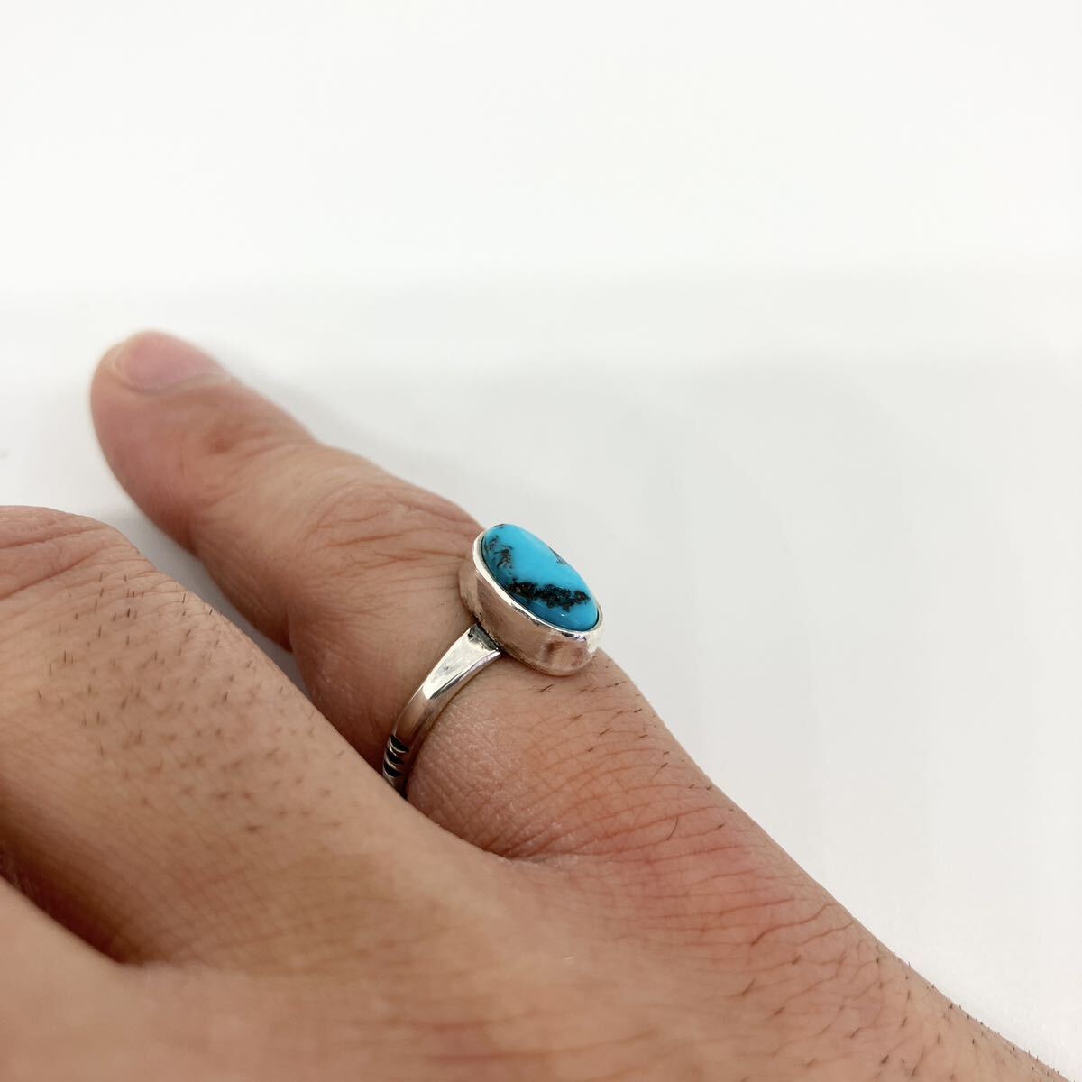 スリーピングビューティー　ターコイズ　トルコ石　シルバーリング　指輪　9.5号　#インディアンジュエリー　ネイティブアメリカン　925_画像9