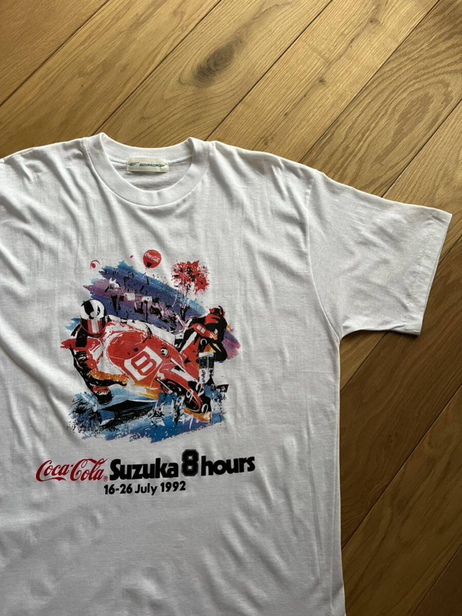 90s suzuka 8hours 鈴鹿8耐 鈴鹿レーシング コカコーラ Tシャツ バイク レース Tシャツ 未使用品_画像3