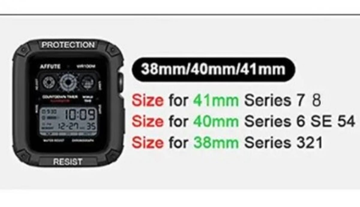 Apple Watch 38mm/40mm/41mm対応　アップルウォッチバンド ベルト【スポーツ一体式バンド】ブラック 