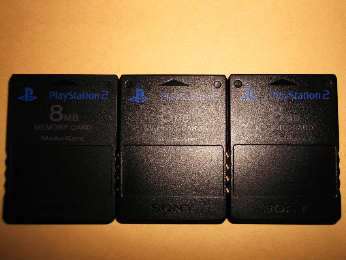 PS2　プレイステーション2用　SONY純正　メモリーカード　3枚セット！　動作未確認ジャンク_画像1