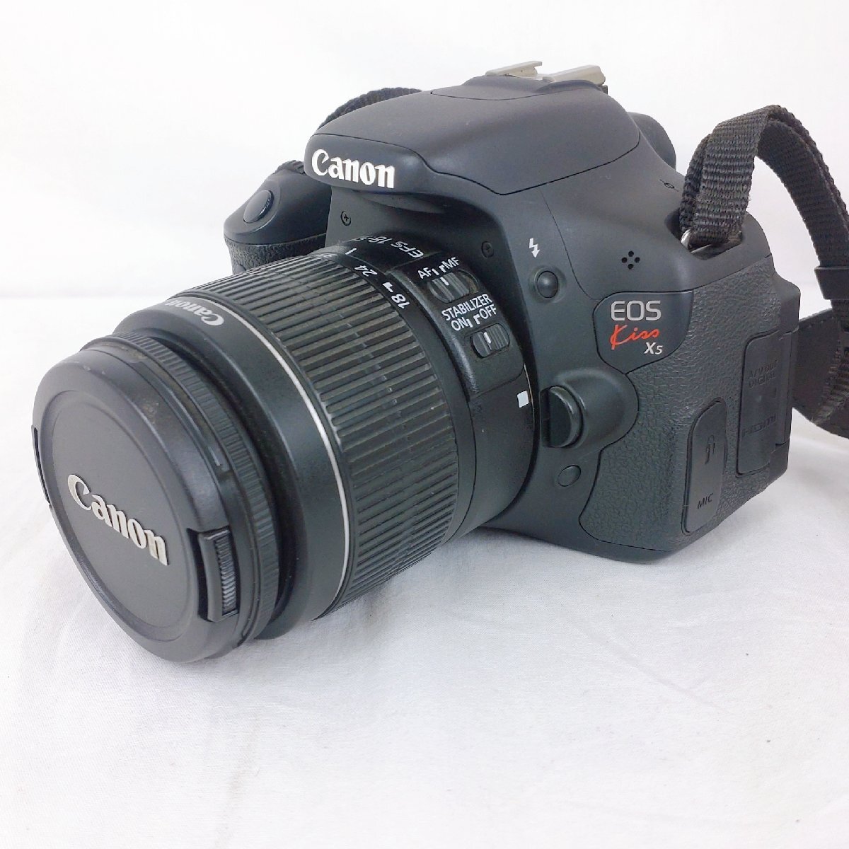 Canon EOS KissX5 ダブルズームキット 動作確認済み ボディ/レンズ/バッテリー/バッテリーチャージャー キャノン イオスキスの画像3