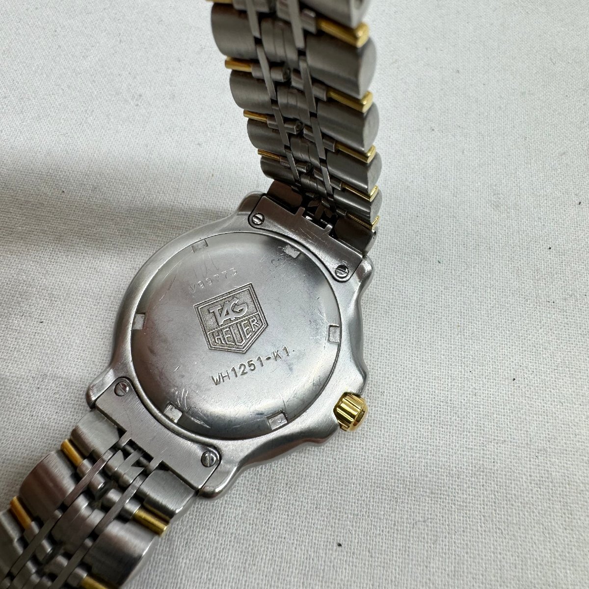 【時計】TAGHeuer タグホイヤー 6000シリーズ プロフェッショナル WH1251-K1 SS×ゴールドカラー 白文字盤 腕時計の画像5
