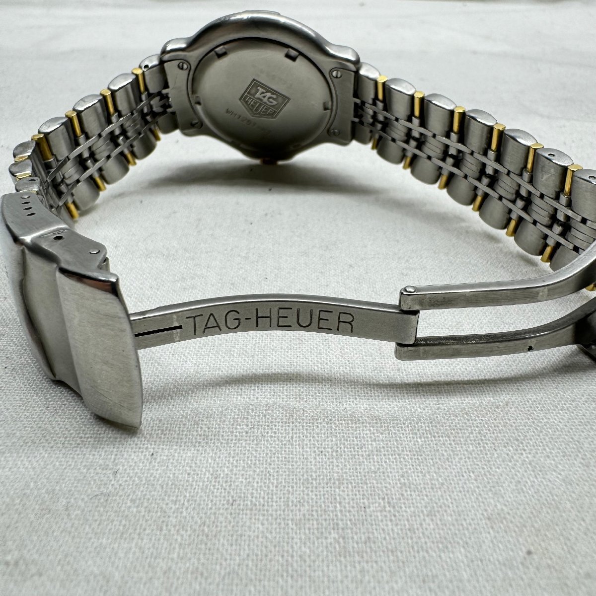 【時計】TAGHeuer タグホイヤー 6000シリーズ プロフェッショナル WH1251-K1 SS×ゴールドカラー 白文字盤 腕時計の画像8