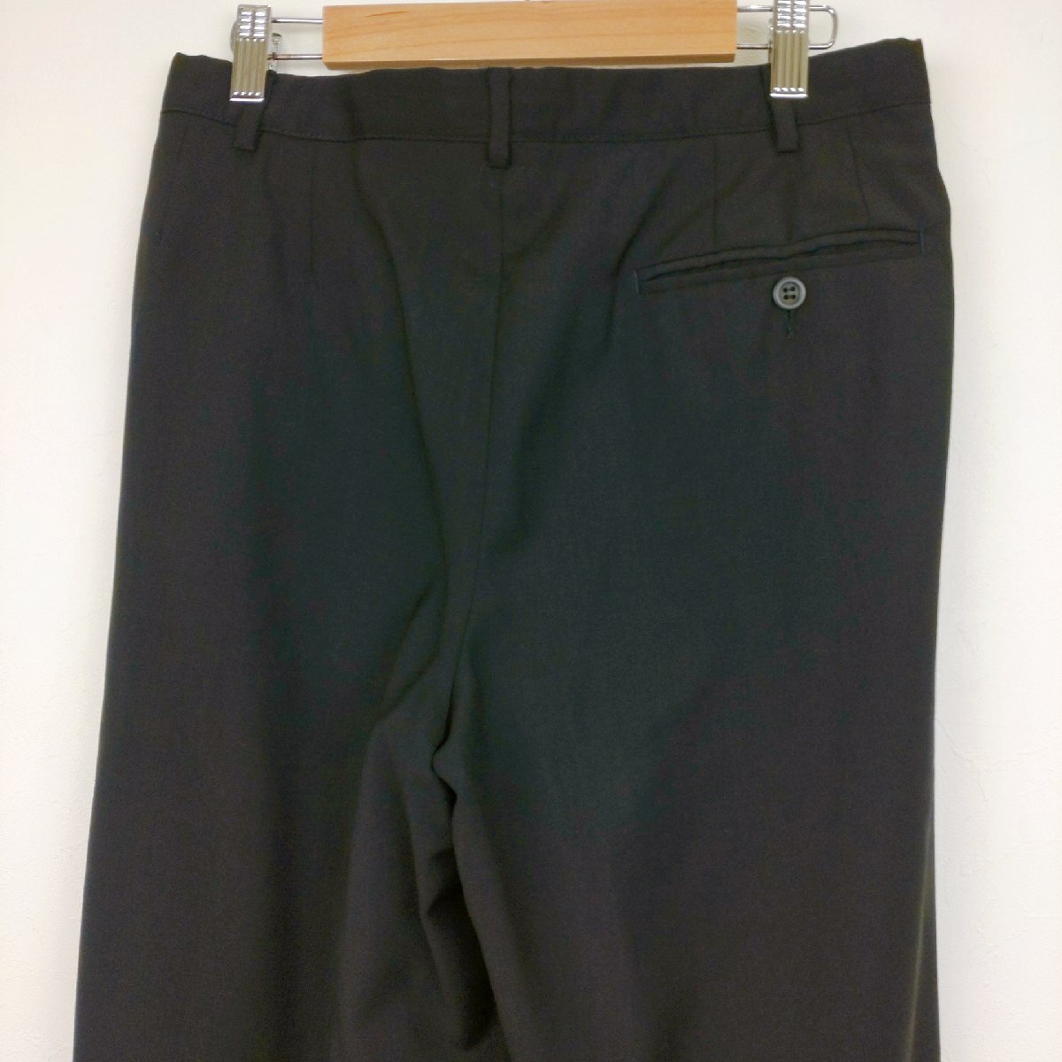 GIANN VERSACE スラックス サイズ:44 ブラック 無地 春夏物 パンツ ツータック メンズ ジャンニベルサーチの画像6