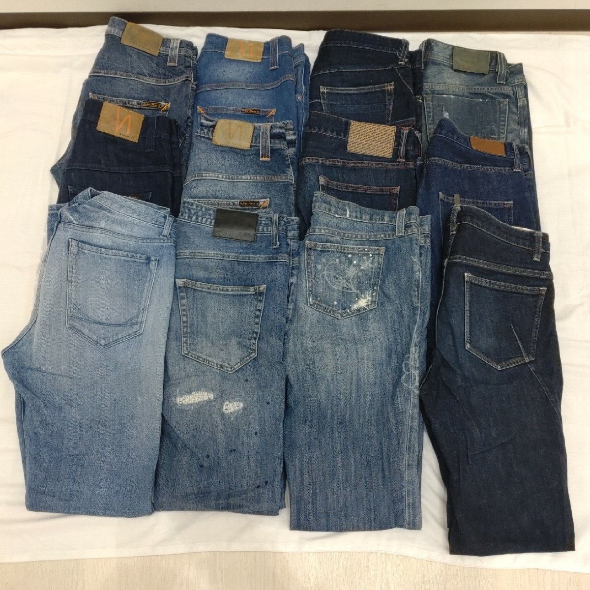 ジーンズ まとめ売り 大量 ディーゼル/Nudie Jeans他 インディゴ ブルー レディース/メンズ サイズ いろいろの画像1