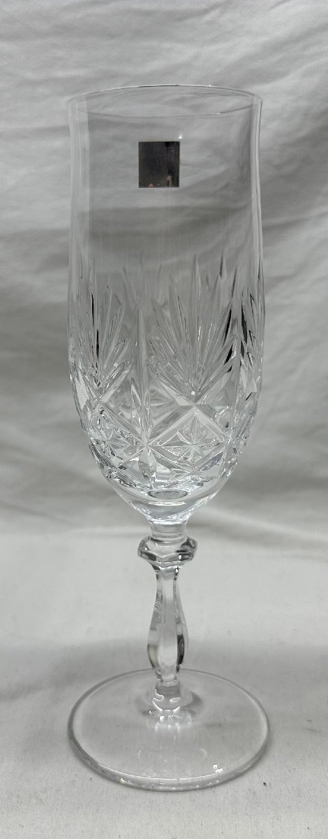 HOYA ホヤ シャンパングラス  ワイングラス クリスタルグラス カットガラス  6個セットの画像5