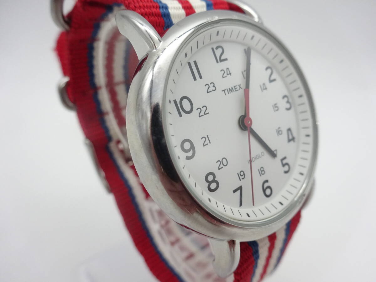 ☆可動品☆ #26235 TIMEX/タイメックス INDIGLO/インディグロ クオーツ 布ベルト 可動品の画像4