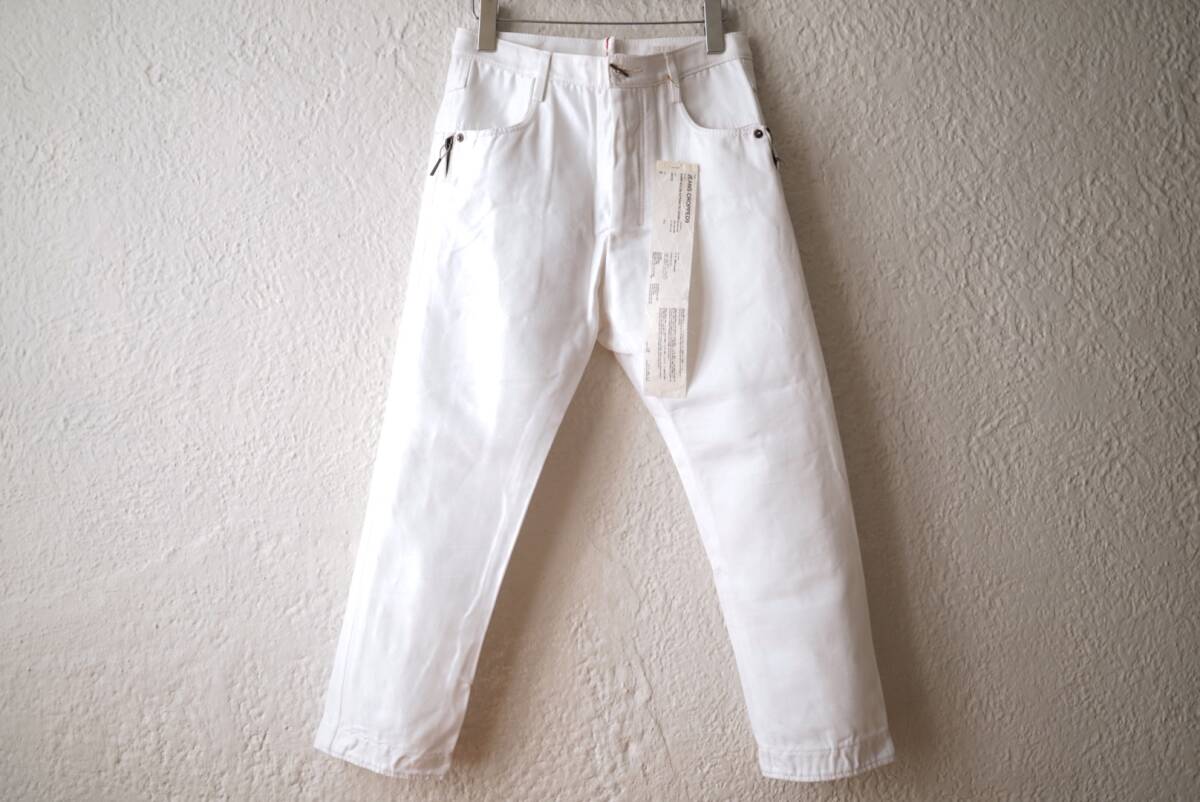 16SS JEANS CROPPED 9 RAMIE NYLON ASYMMETRY DENIM クロップドパンツ / taichi murakami(タイチムラカミ)_画像1