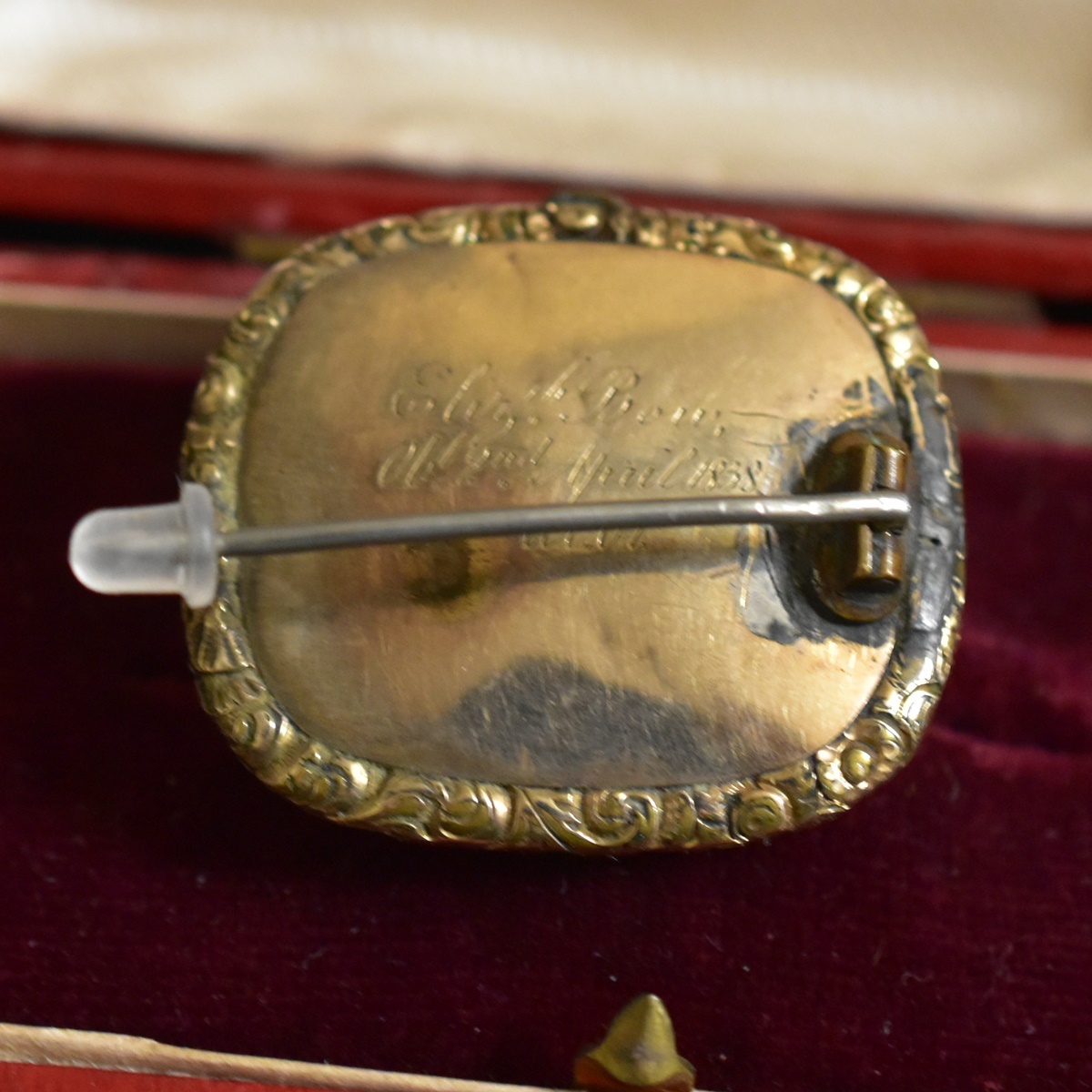アンティーク アーリーヴィクトリアン/ジョージアン 黒エナメルと真珠/パールのブローチ 19世紀 本物保証