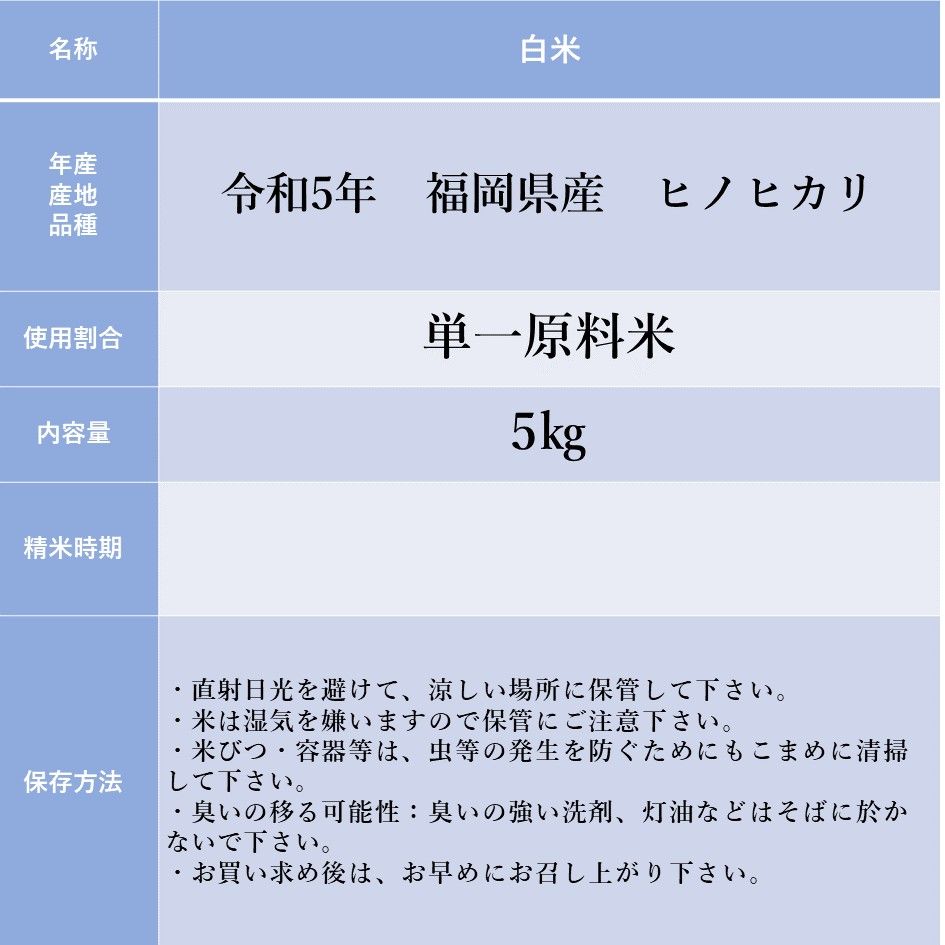 ヒノヒカリ 5kg 玄米 5年産 お米