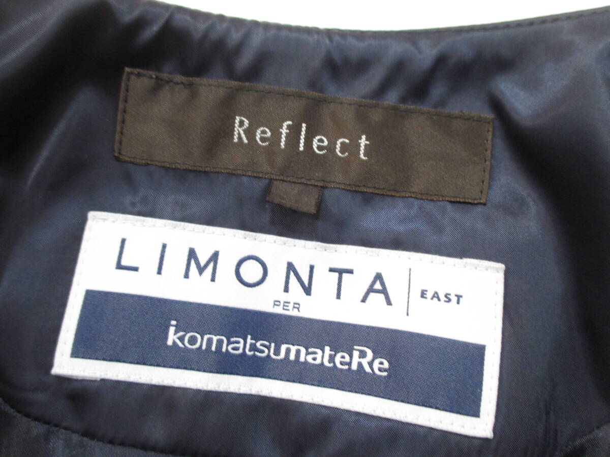 【Reflect LIMONTA】リフレクト◆ノーカラー ダウンコート(ネイビー)◆11_画像5