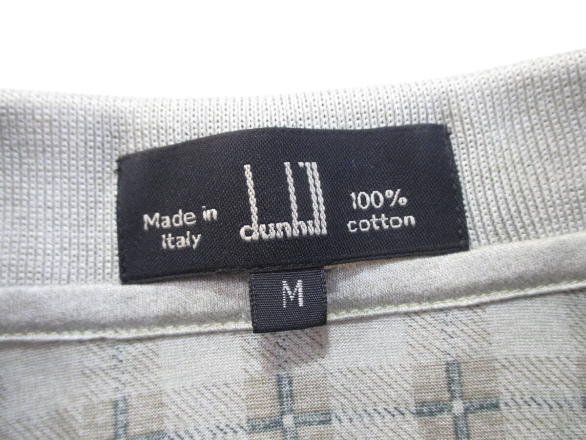 [dunhill] Dunhill * Italy made! total pattern polo-shirt with short sleeves *M