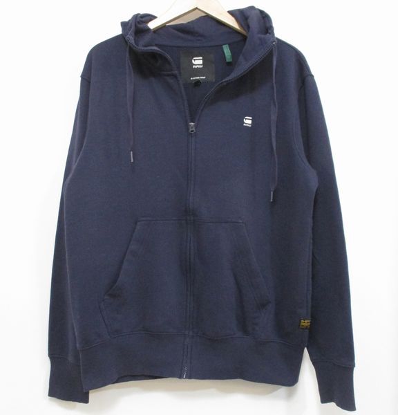 【G-STAR RAW】ジースターロウ◆ジップアップ スウェットパーカー(ネイビー) HDD ZIP SW L/S トルコ製◆Lサイズ_画像1