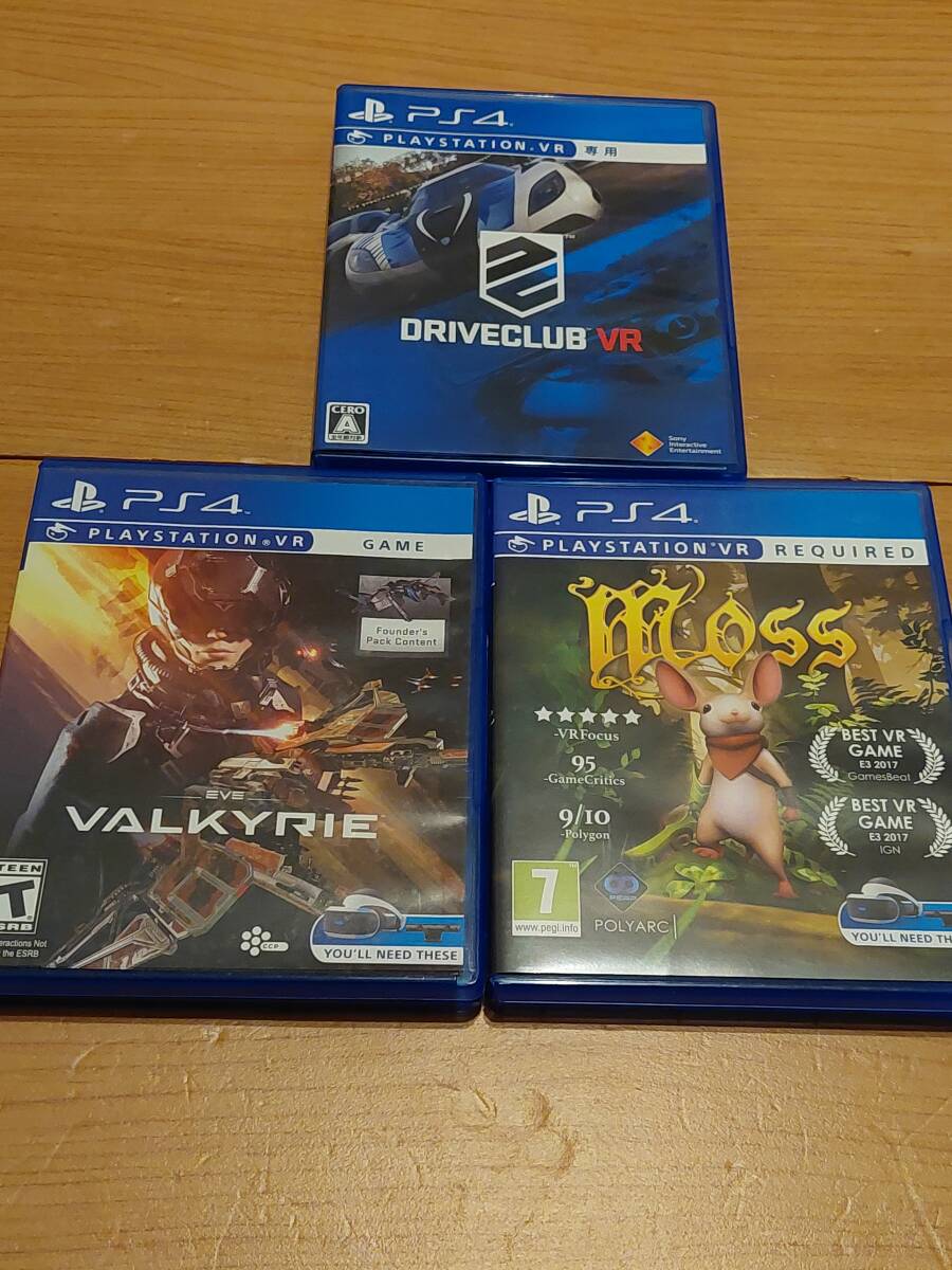 PSVR専用ソフト 3本セット★PS4 moss / EVE VALKYRIE / DRIVECLUB ★ (送料無料)の画像1