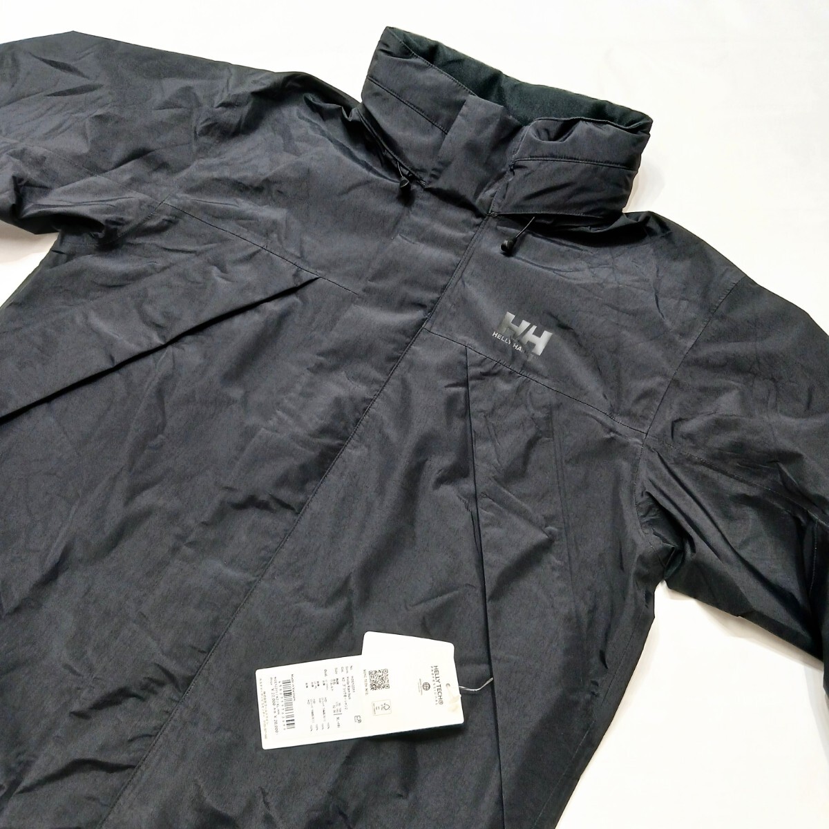 未使用品 HELLY HANSEN ヘリーハンセン Helly Rain Jacket HOE12311 ヘリーレインジャケット ブラック ナイロンジャケット