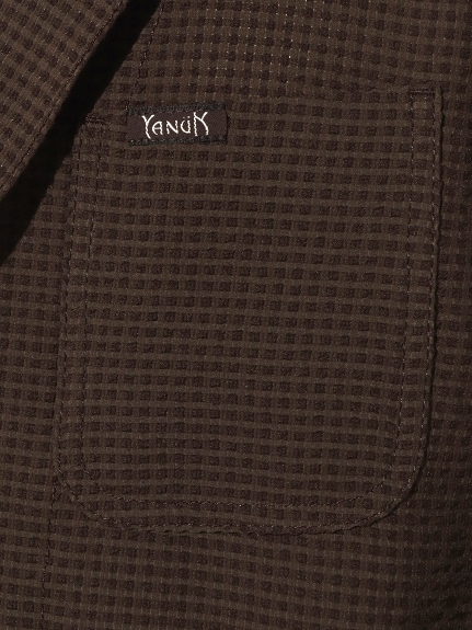 L 未使用品 YANUK ヤヌーク 57221283 Vacation Jacket バケーションジャケット テーラードジャケット チェック ブラウン系 定価39600円