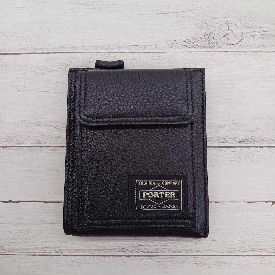 99 美品 PORTER CALM WALLET 二つ折り財布 縦型 吉田カバン ポーター カーム ウォレット 041-03123 箱付き_画像2