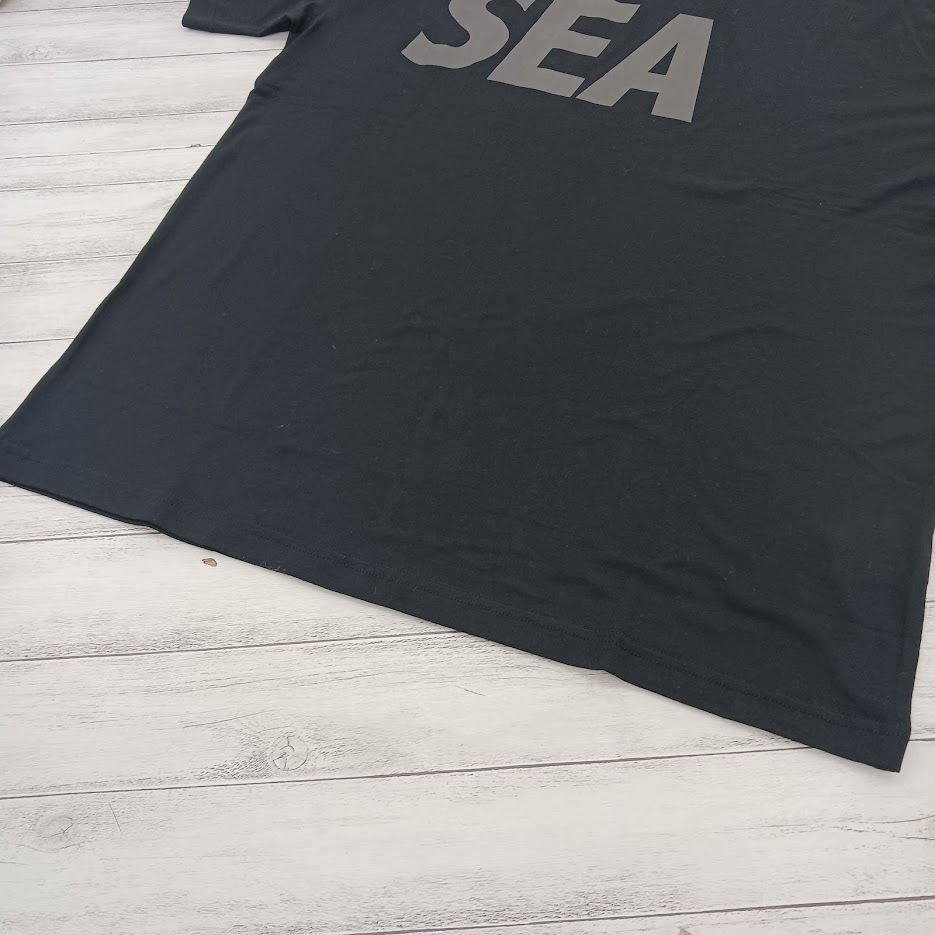 未使用品 WIND AND SEA Smooth Micro Modal Tee ウィンダンシ― Tシャツ シルク混 ブラック WDS-O-SEA-23-Q4-CS-01 L_画像5