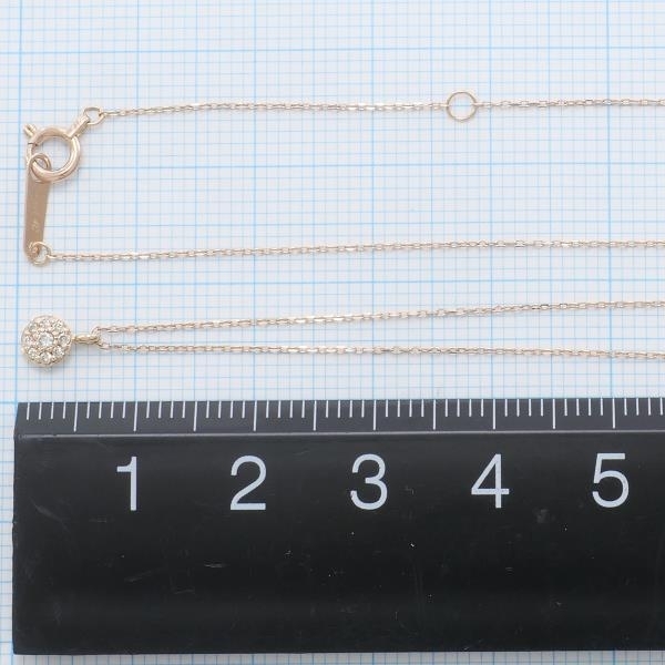 カナル4℃ K10PG ネックレス ダイヤ 総重量約0.6g 約40cm 中古 美品 送料無料☆0315_画像5
