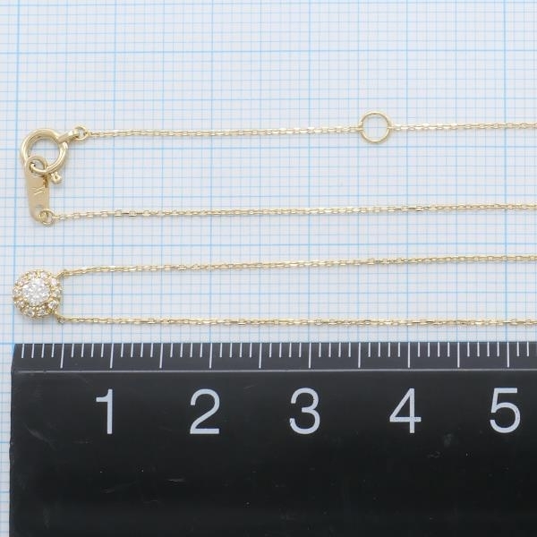 ヴァンドーム青山 K18YG ネックレス ダイヤ 0.11 総重量約1.1g 約40cm 中古 美品 送料無料☆0315の画像5