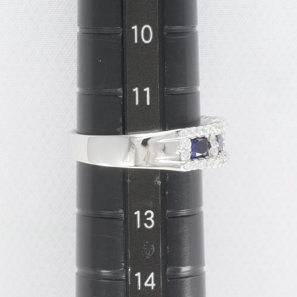 K14WG リング 指輪 12号 サファイア 0.91 ダイヤ 0.48 鑑別書 総重量約4.6g 中古 美品 送料無料☆0202_画像7