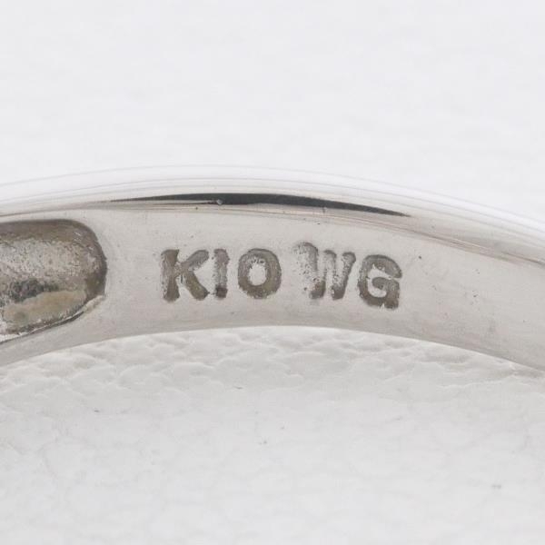K10WG リング 指輪 11号 ブラウンダイヤ 0.03 総重量約1.6g 中古 美品 送料無料☆0315_画像4