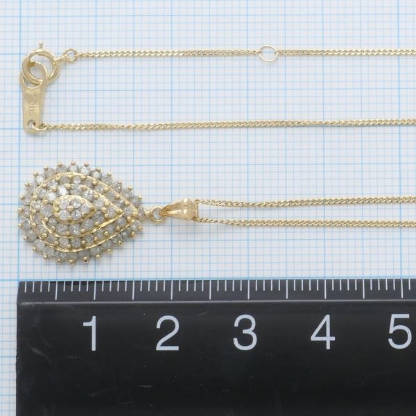 K18YG ネックレス ダイヤ 1.01 総重量約3.6g 約41cm 中古 美品 送料無料☆0315_画像5