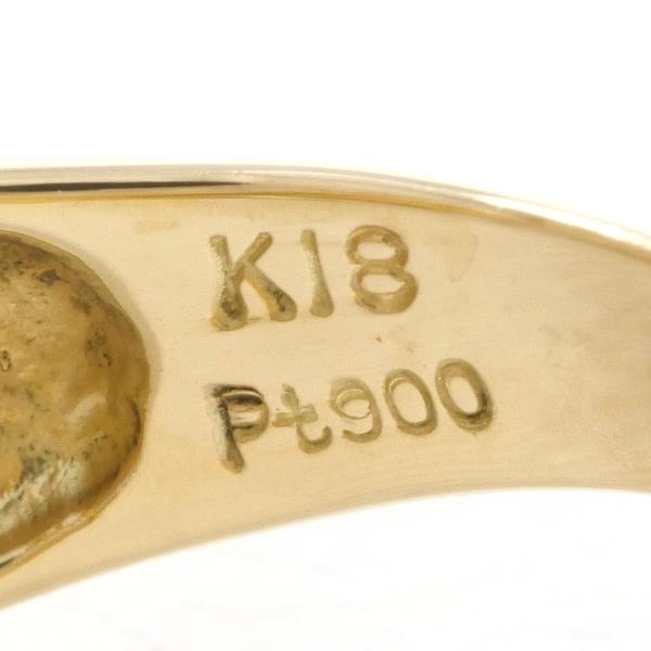 PT900 K18YG リング 指輪 10.5号 ダイヤ 0.02 総重量約5.6g 中古 美品 送料無料☆0315_画像6