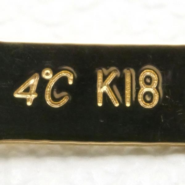 4℃ K18YG ネックレス ダイヤ 総重量約2.4g 約40cm 中古 美品 送料無料☆0315_画像6