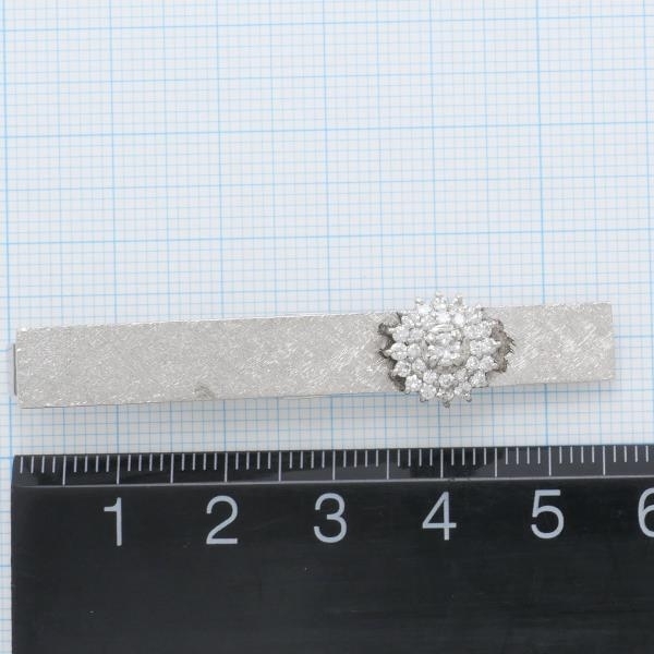 PT900 K14WG булавка для галстука diamond 0.10 diamond 0.39 карта оценочная форма полная масса примерно 14.0g б/у прекрасный товар бесплатная доставка *0315