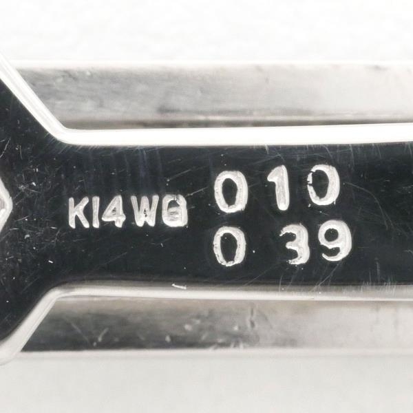 PT900 K14WG булавка для галстука diamond 0.10 diamond 0.39 карта оценочная форма полная масса примерно 14.0g б/у прекрасный товар бесплатная доставка *0315