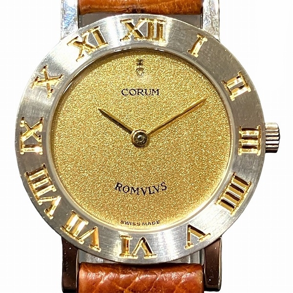 1 jpy ~ there is no highest bid Corum 24.101.21 quartz rom rus clock wristwatch lady's immovable goods *0332