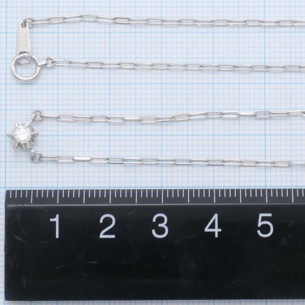 PT850 ネックレス ダイヤ 0.15 総重量約3.9g 約41cm 中古 美品 送料無料☆0202_画像5
