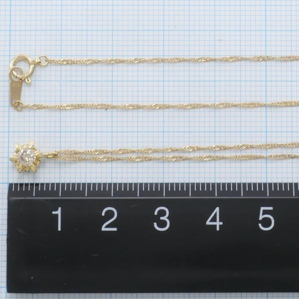 K18YG ネックレス ブラウンダイヤ 0.2 総重量約1.8g 約41cm 中古 美品 送料無料☆0315_画像5