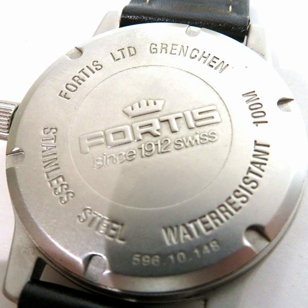 フォルティス 596.10.148 自動巻 ブラック文字盤 時計 腕時計 メンズ☆0311の画像5